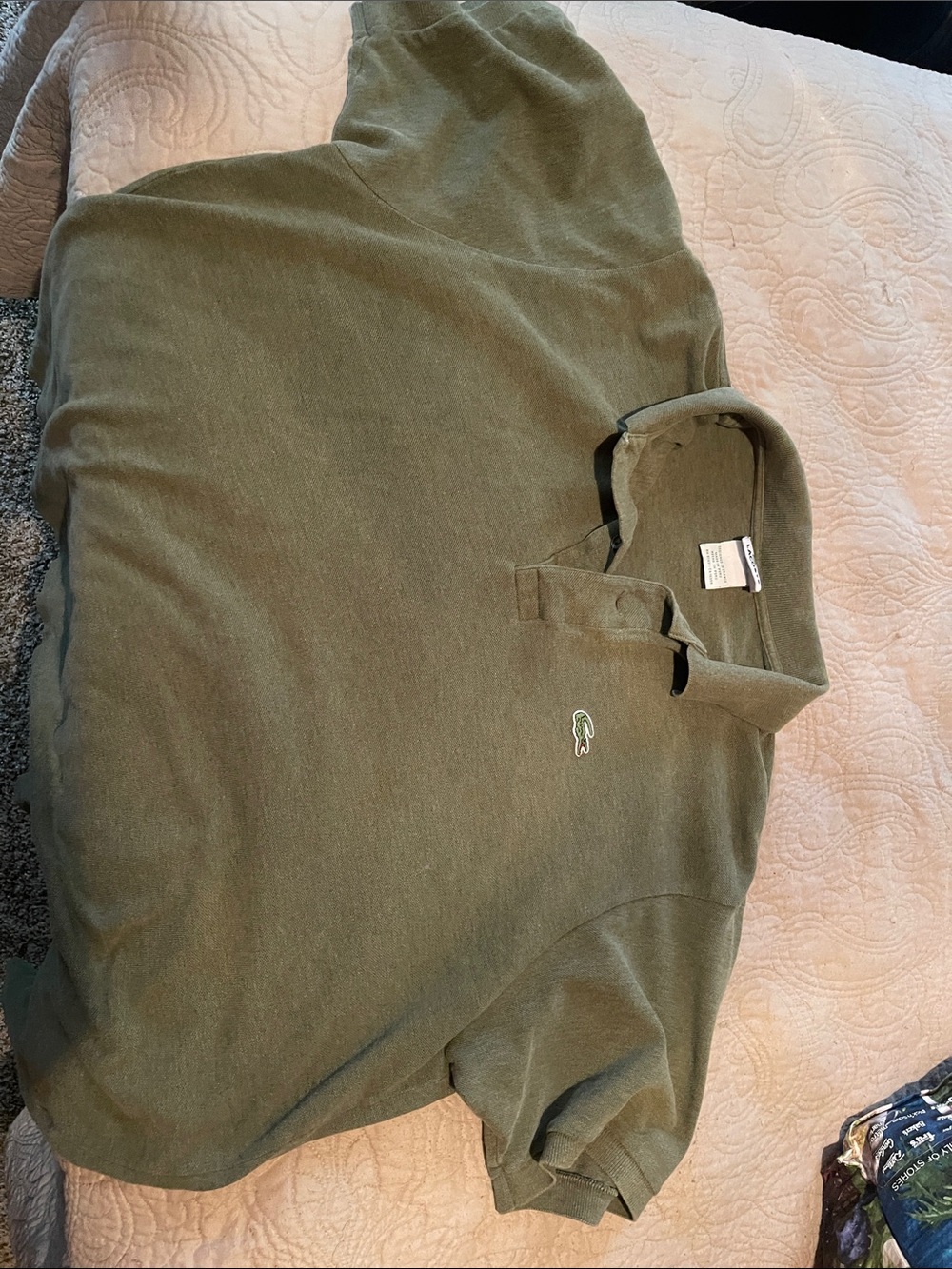 Lacoste Olive Green Pique Polo Shirt